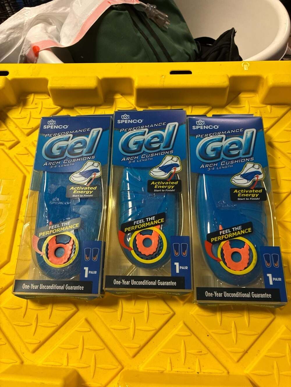 Spenco Performance Gel Arch Cushions 3/4 Length, Size Medium